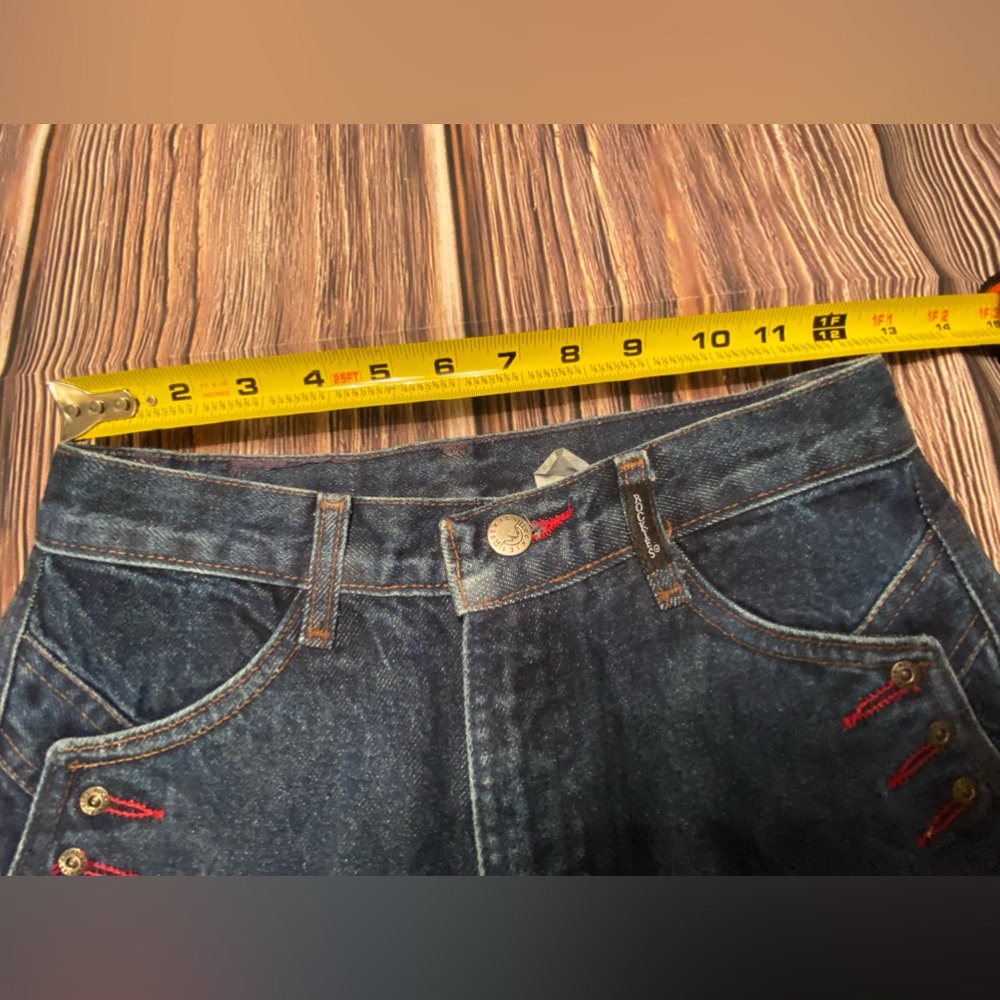 Rocky Mountain Vintage Cowgirl Jeans Still starched Dark color Great shape 28/7 - Picture 7 of 11